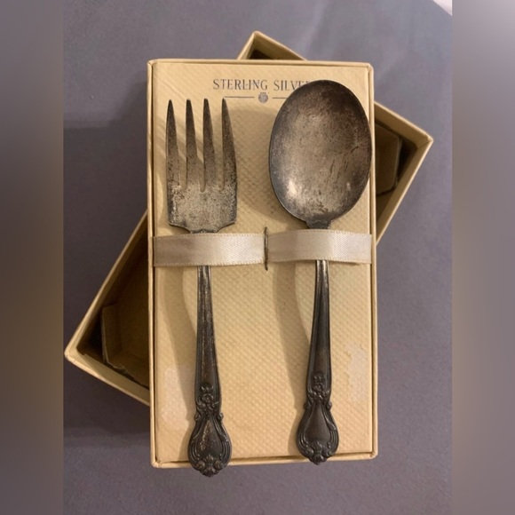 Sterling silver baby flatware set - Picture 1 of 4